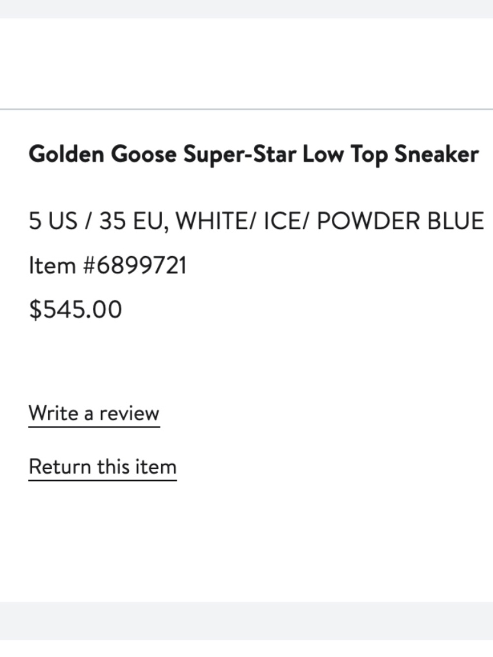 Women's Golden Goose Super Star in White and Ice Blue - Picture 9 of 9